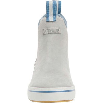 Open-Box Xtratuf Women's 6 In Leather Ankle Deck Boot Dolphin Gray/Beach Glass 5.5
