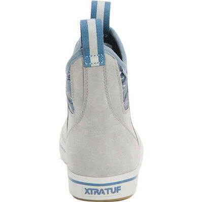 Open-Box Xtratuf Women's 6 In Leather Ankle Deck Boot Dolphin Gray/Beach Glass 5.5