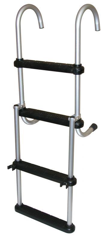 4-Step Removable Folding Ladder Anodized Aluminum