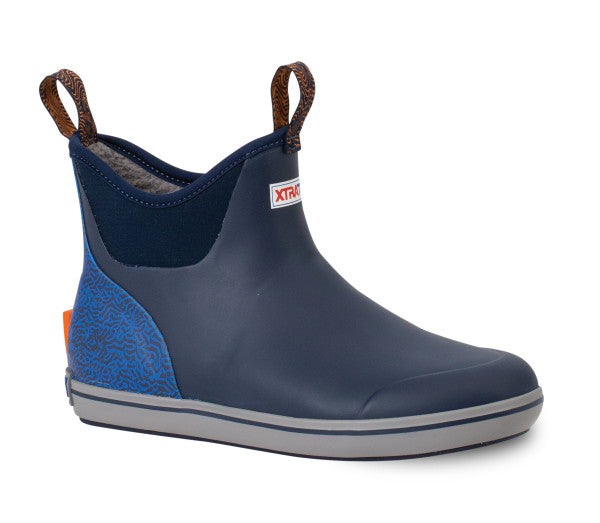 Men's 6 Inch Ankle Deck Boot Blue & Gray