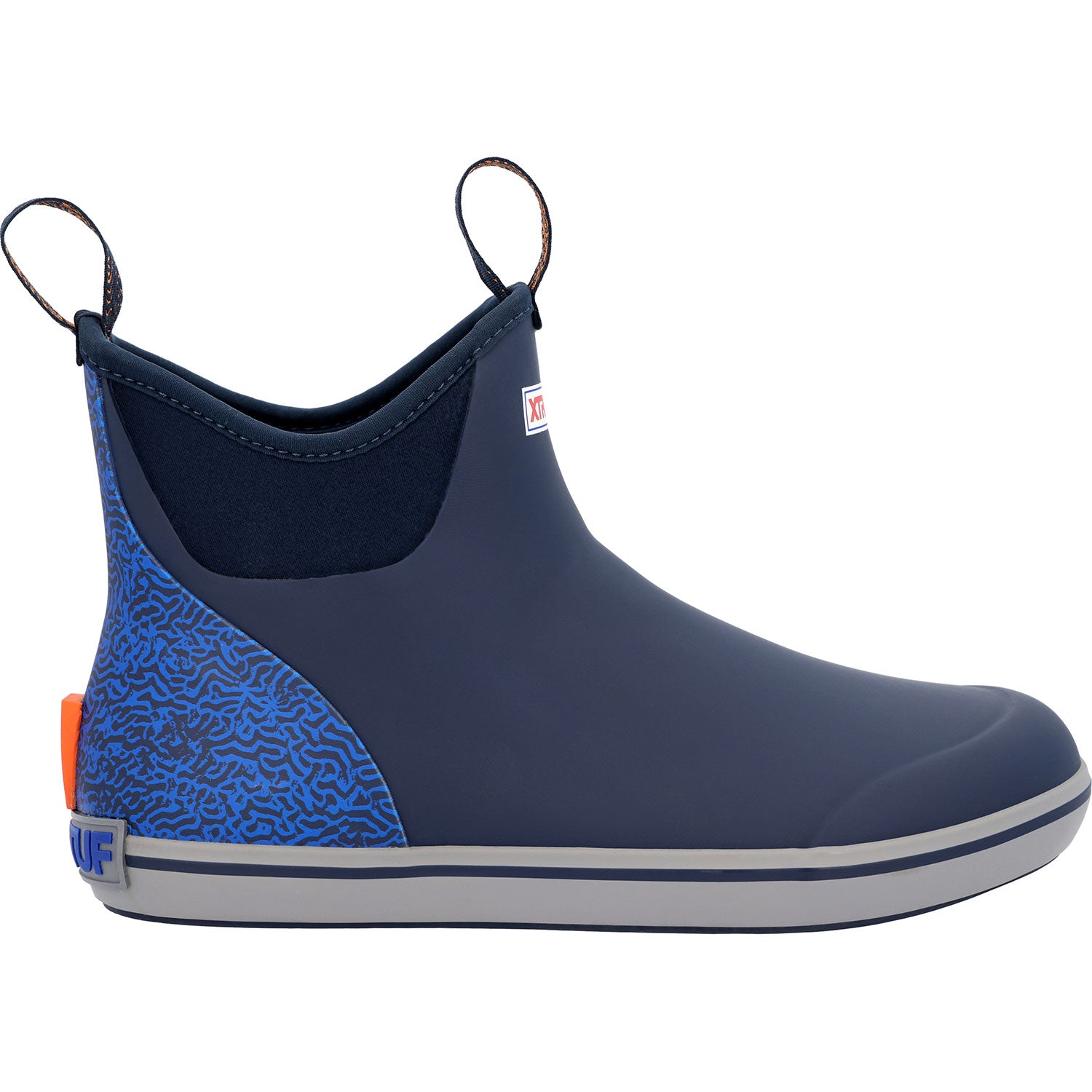 Men's 6 Inch Ankle Deck Boot Blue & Gray