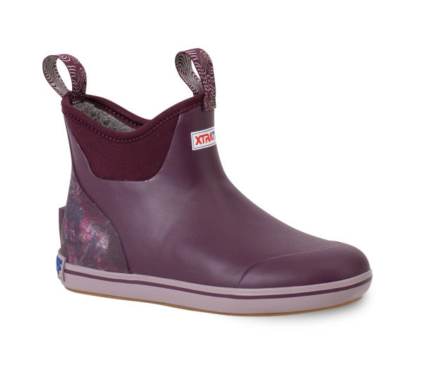 Xtratuf Women's 6 Inch Ankle Deck Boot, Purple & Stone Gray