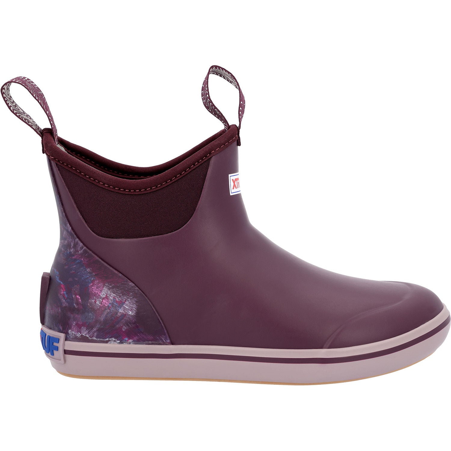 Xtratuf Women's 6 Inch Ankle Deck Boot, Purple & Stone Gray