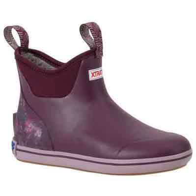 Open Box -Xtratuf Women's 6 Inch Ankle Deck Boot, Purple & Stone Gray