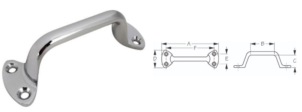 Chrome-Plated Lift Handle, Bulk, 5-7/8"