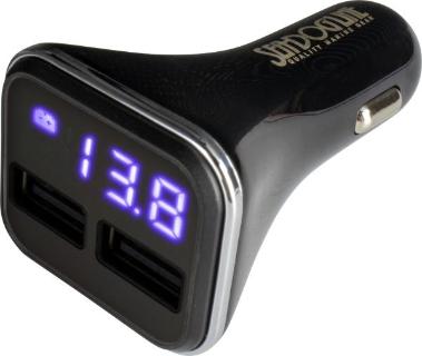 Dual USB Power Plug w/ Volt & Amp Meter