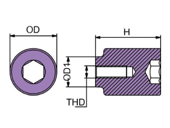 Yamaha Aluminum Gimbal Housing Nut Anode, CM68V1132501A
