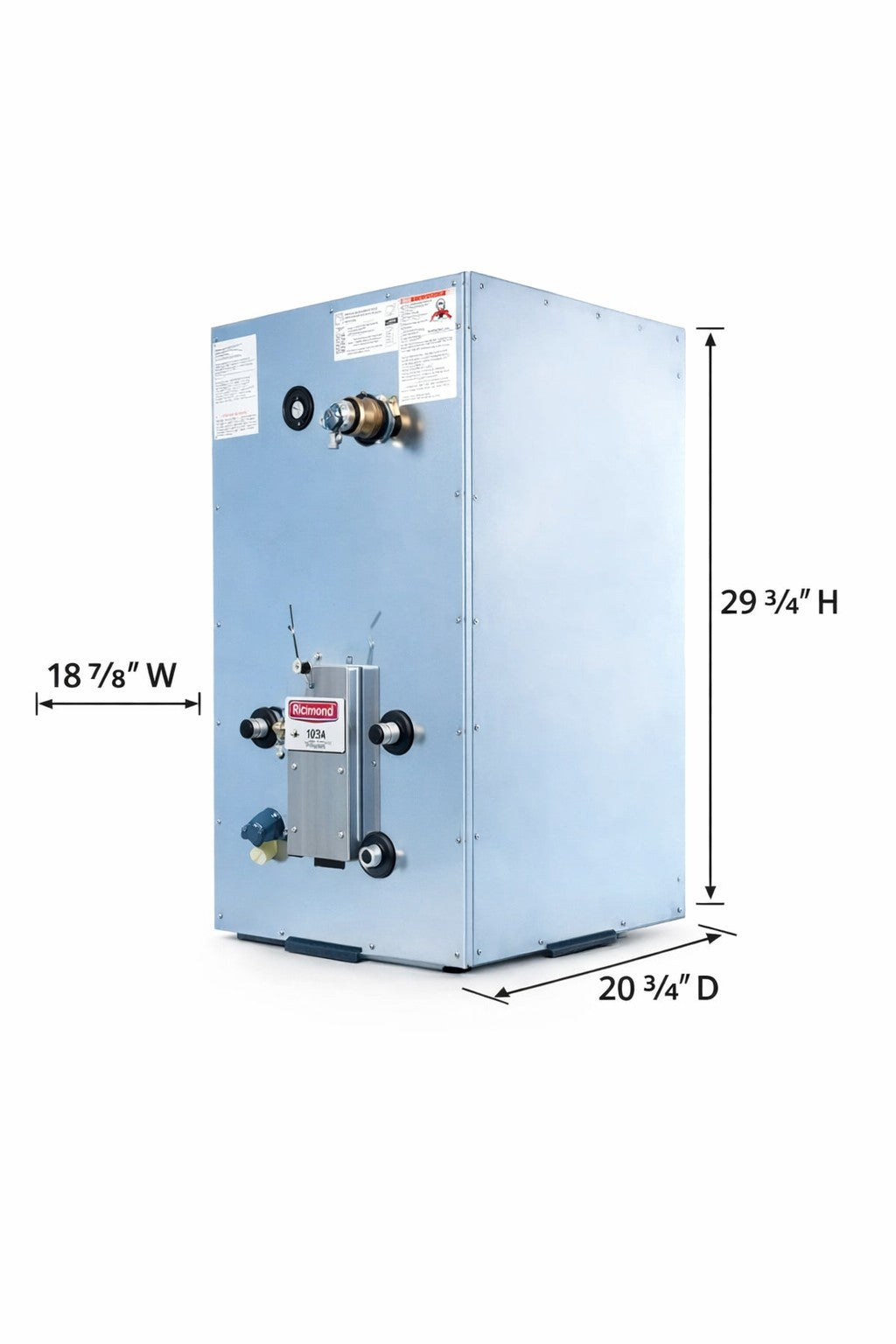 Kuuma 20 Gallon Water Heater, 120v Front Heat Exchanger