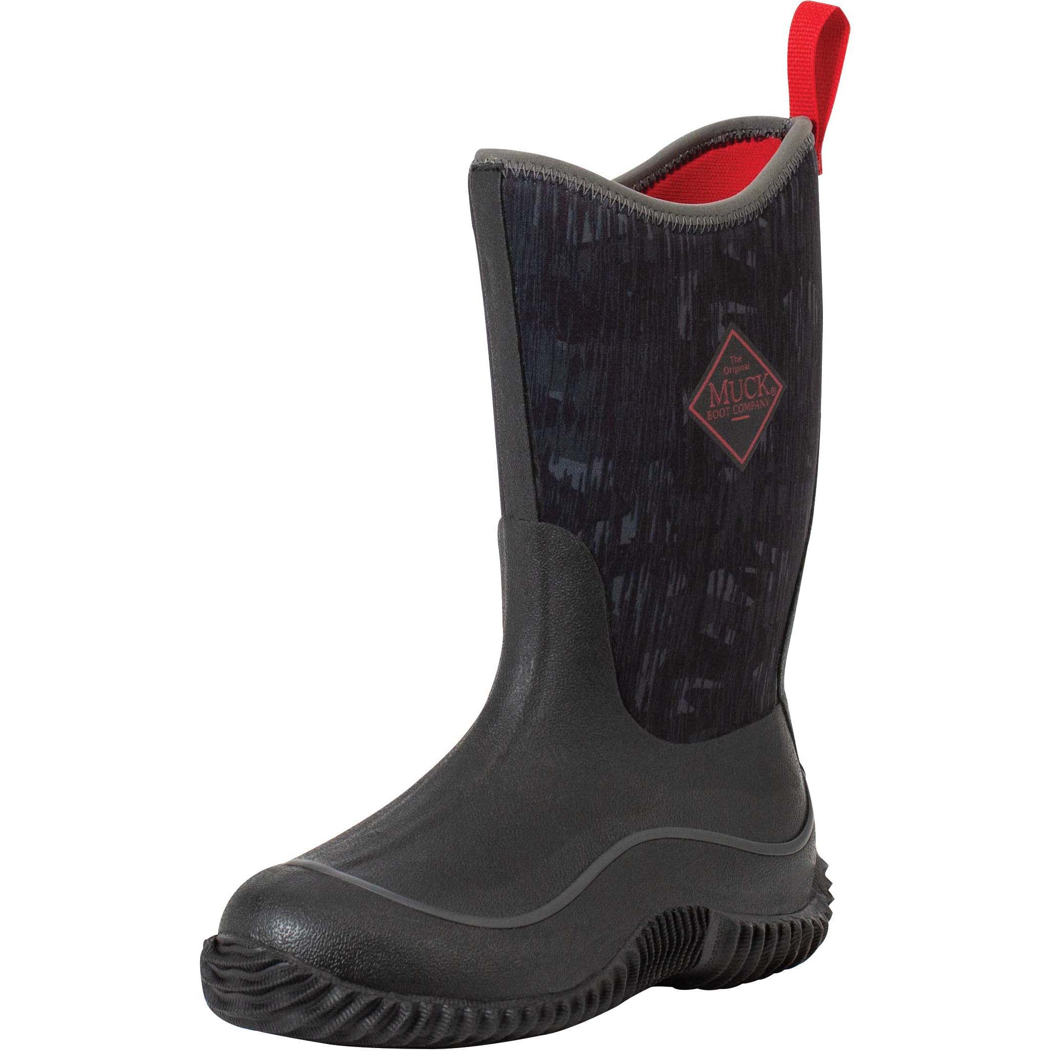 Muck Hale Rain Boot, Child / Youth, Black / Linear Camo