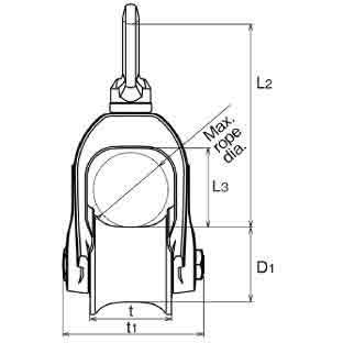 Asano Hanging Roller PB 80mm Stainless Bearing