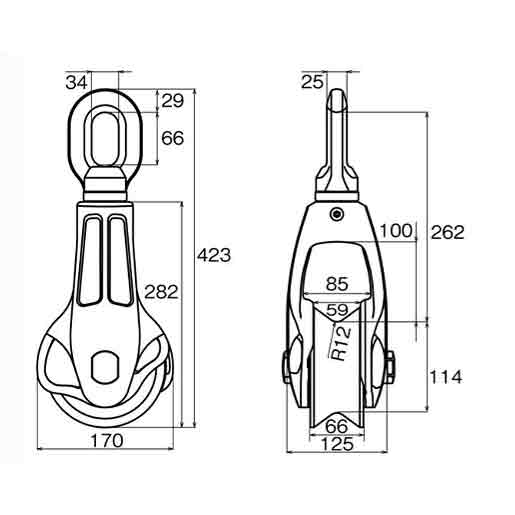 Asano 150mm Tough Hanging Roller Block Type II