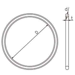 Asano 1/2" x 7" Pressed Flat Ring