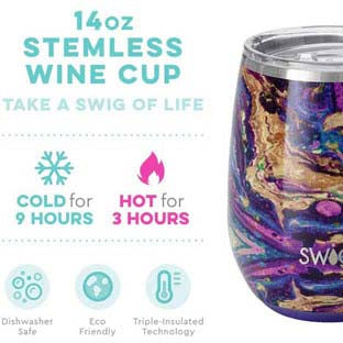 Purple Reign Stemless Wine Cup 14oz