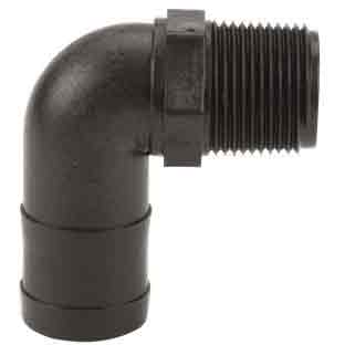 Banjo 1" Male Thread and 1-1/4" 90° Hose Barb