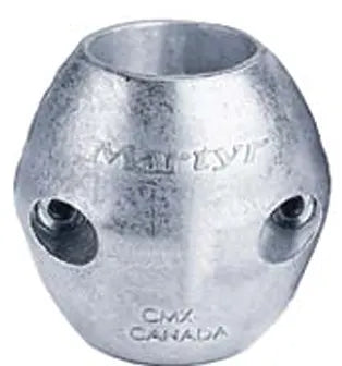 1" (25 mm) Diameter Aluminum Streamlined Collar Shaft Anode w/ Hex Screw, CMX25AL