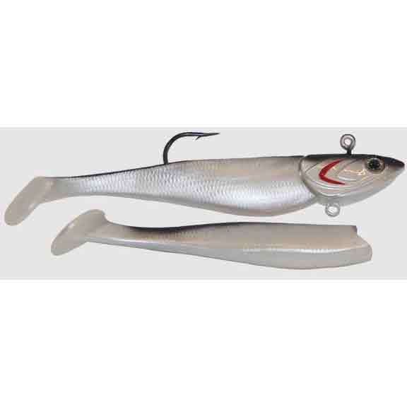 Lighthouse Lures Mega Bite Swim Tail Jig, 4oz, 2 Pack - Super Lure White Russian