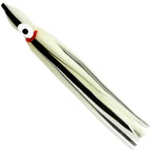 Delta Tackle 4.5" Squid, 5 Pack, Black Stripe Glow