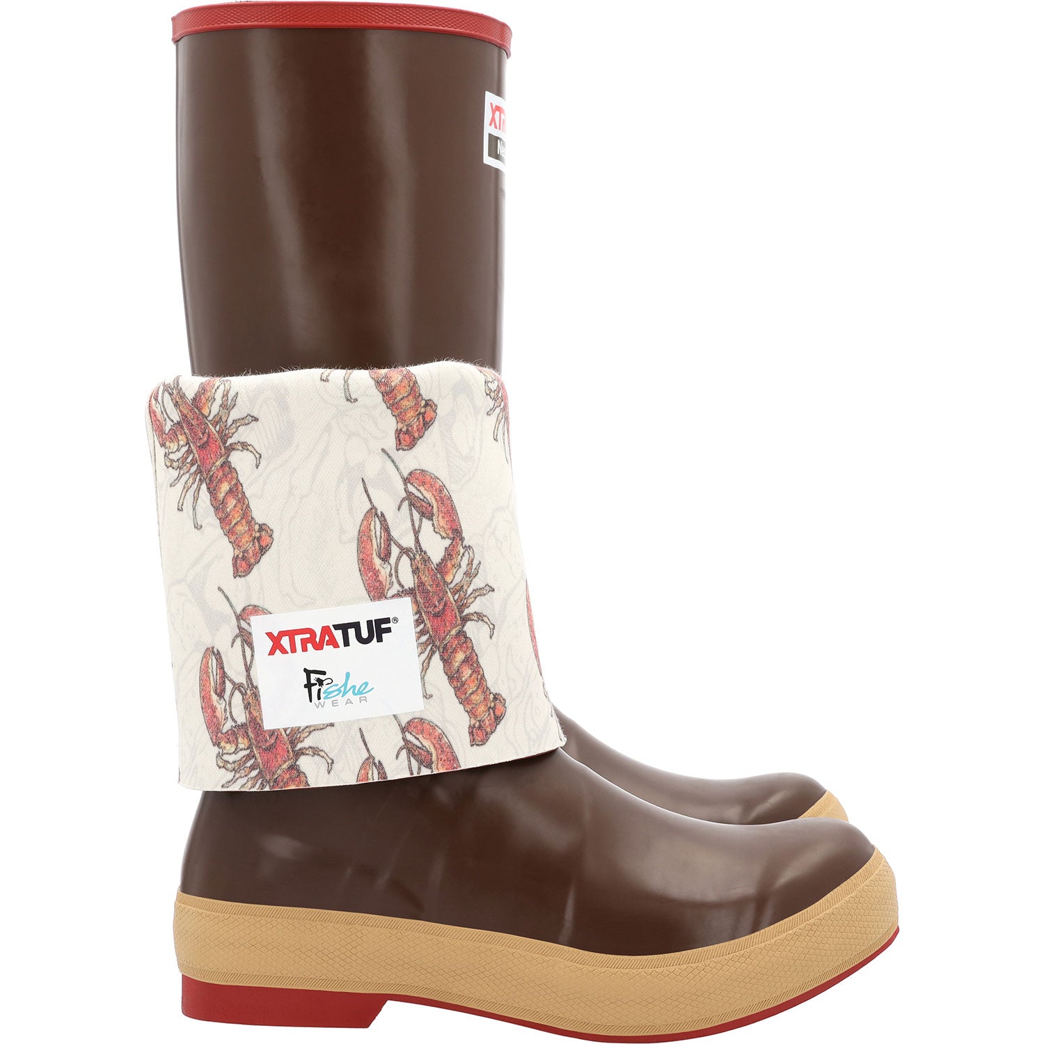 Xtratuf Women's Fishe® Wear Legacy 15", Brown, Lobster Print