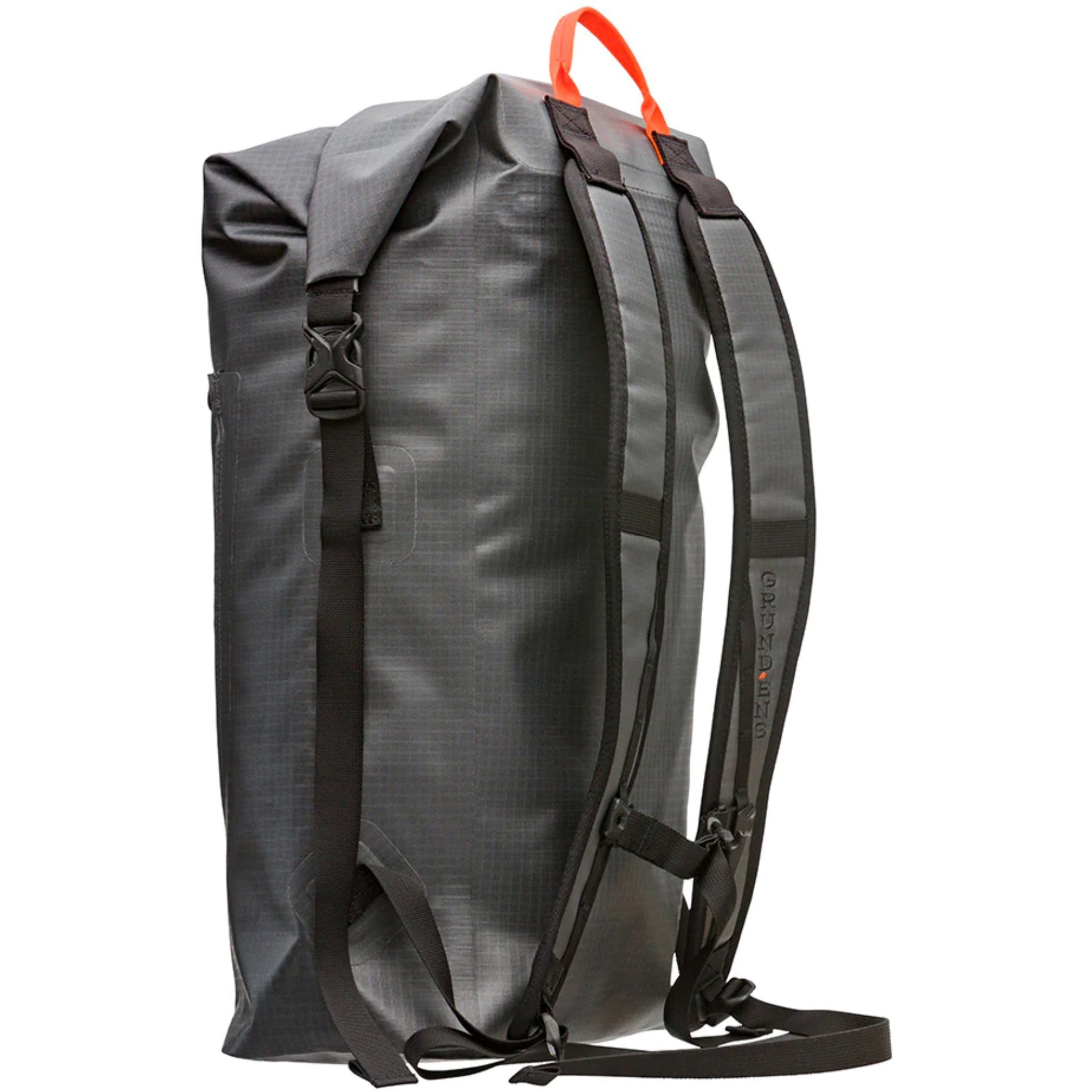 Grundens Black 30 Liter Bootlegger Roll Top Backpack