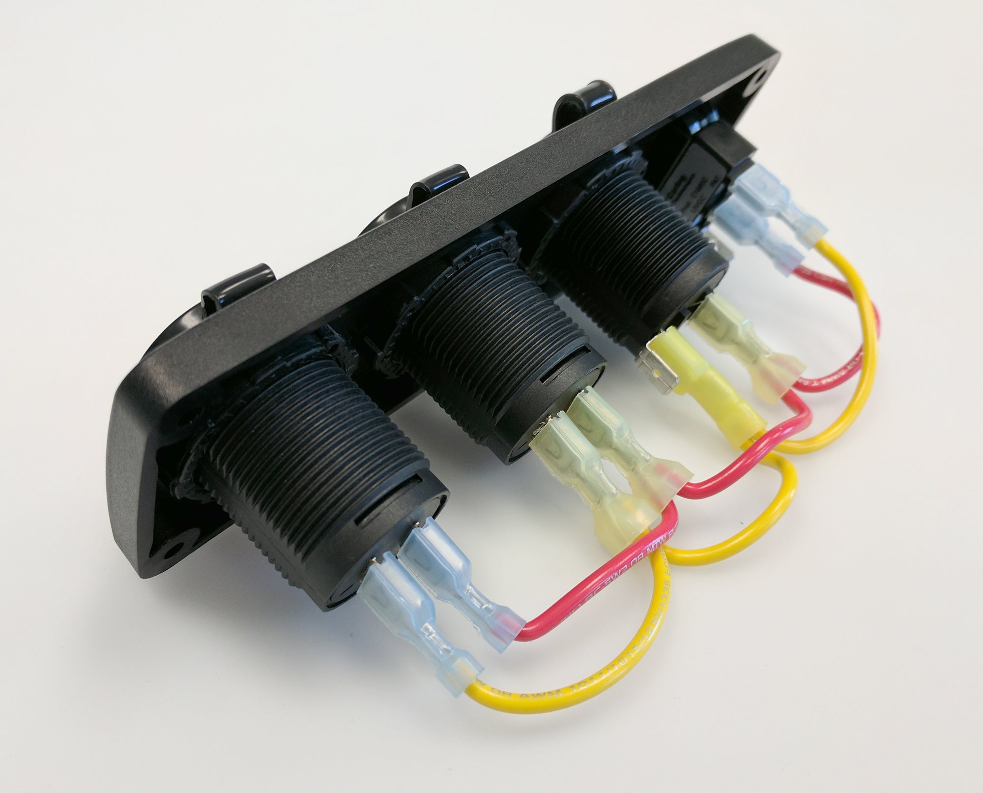 Water-Resistant Accessory Panel - Circuit Breaker, 12V Socket, Dual USB Charger, Mini Voltmeter