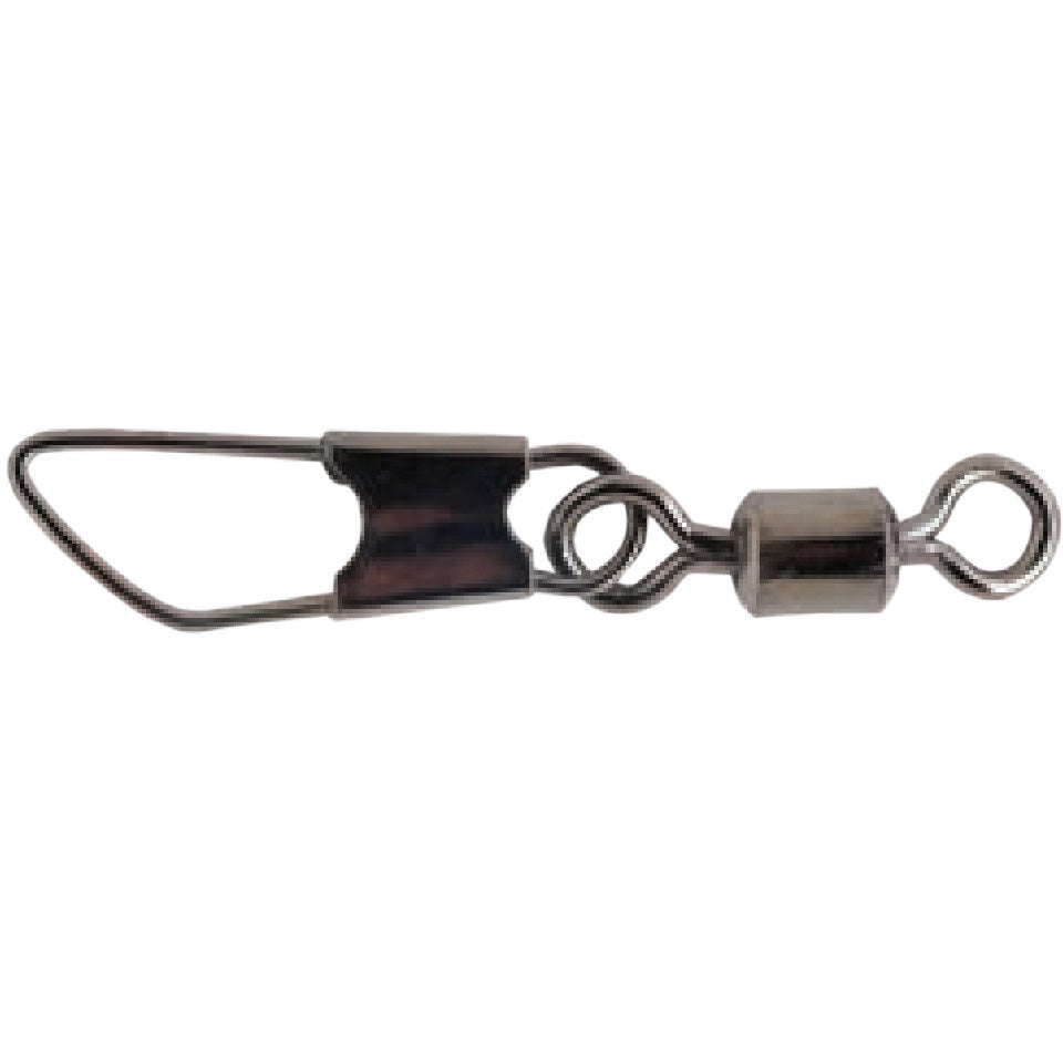 Pucci Black Rolling Swivels with Safety Snap, 100 Pack