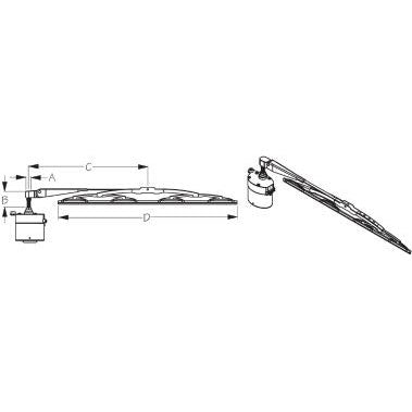 Standard Wiper Motor Kit 2-1/2" 80 Degree