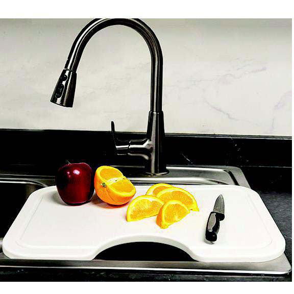 Camco 43850 Large Sink Mate Cutting Board, White