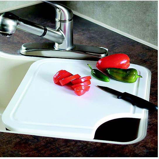 Camco 43857 Sink Mate Cutting Board, White