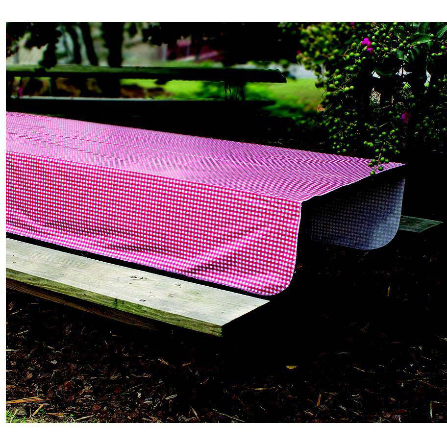 Camco 51019 Red and White Vinyl Tablecloth