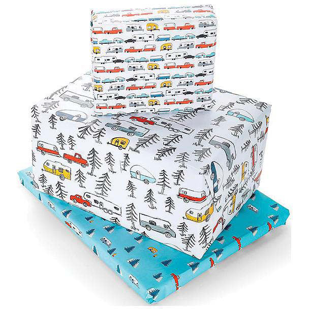 Camco 53239 RV Novelty Gift Wrapping Paper, 3/pk