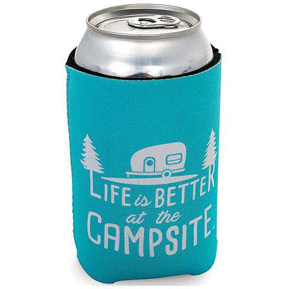 Camco 53249 Life Is Better At The Campsite Can Holder, Teal, Better At Campsite