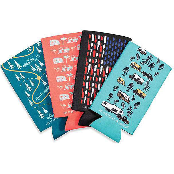 Camco 53309 Tall Skinny Can Holder, Assorted Colors, 4/pk