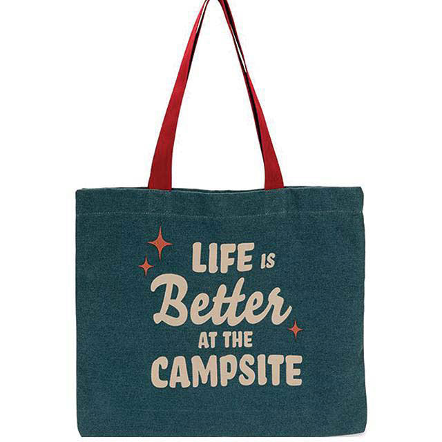 Camco 53481 Tote Bag, Life Is Better Campsite, Navy