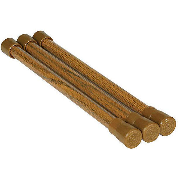 Camco 43833 Cupboard Bars, Oak Look (3/Pack)
