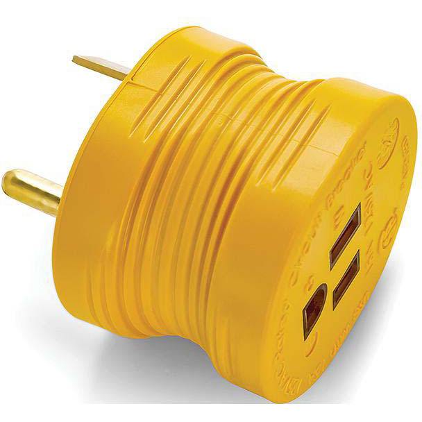 Camco Electrical Adapter, 30A Male, 15A Female