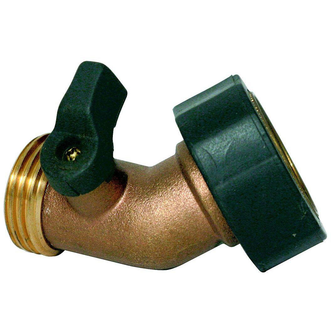 Camco 20173 Brass 45 Degree Shut-Off Valve