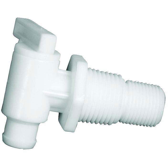 Camco 22243 Dual Size Drain Valve Without Flange 3/8" or 1/2" Male NPT Thread