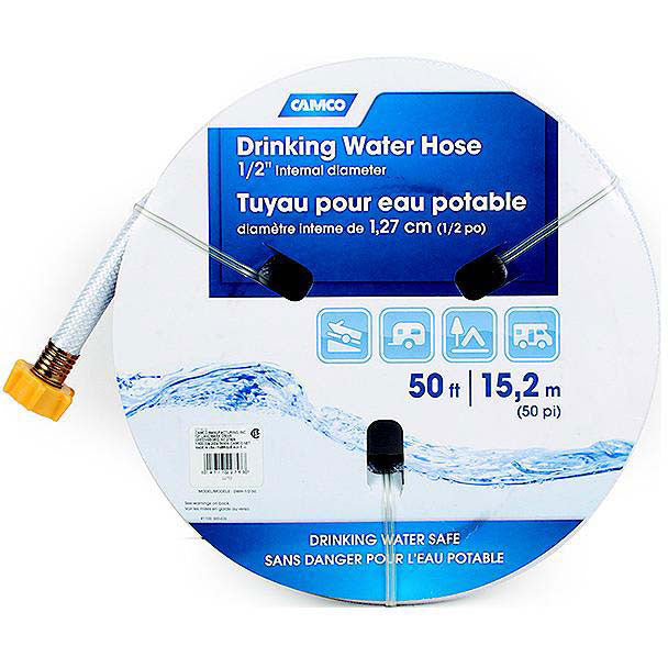 Camco 25' Premium Grade Marine/RV Drinking Water Hose, 1/2" Inside Diameter