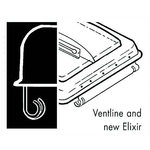 Camco Unbreakable Polycarbonate Elixer & Ventline Vent Lid 14" x 14", White