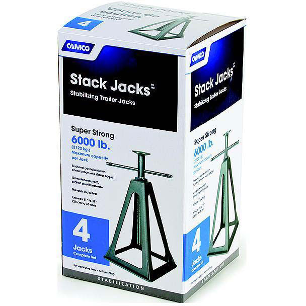 Camco 44560 Aluminum Stack Jacks, Extends 11" to 17"
