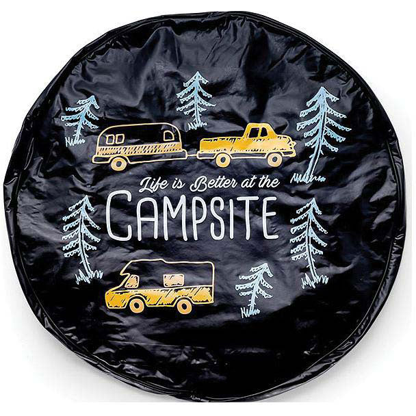 Camco 53292 Spare Tire Cover, 27", Black / Trees