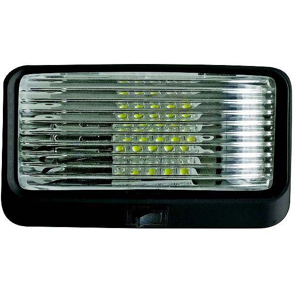 Valterra DG71255VP Incandescent Surface Mount Porchlight w/Switch, Rectangular, Black w/Clear Lens