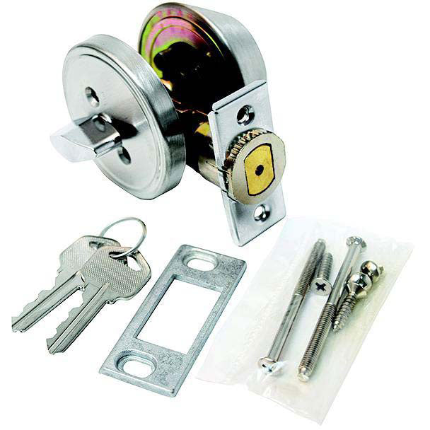 Valterra L32CS3008 Stainless Steel 3 Way Universal Single Cylinder RV Lock Unlock Deadbolt