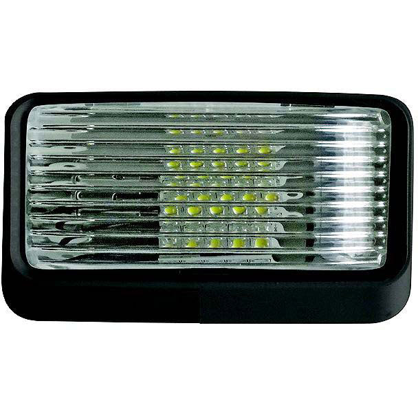 Valterra DG52729VP LED Surface Mt. Porch Light w/o Switch, Rectangular, Black w/Clear Lens
