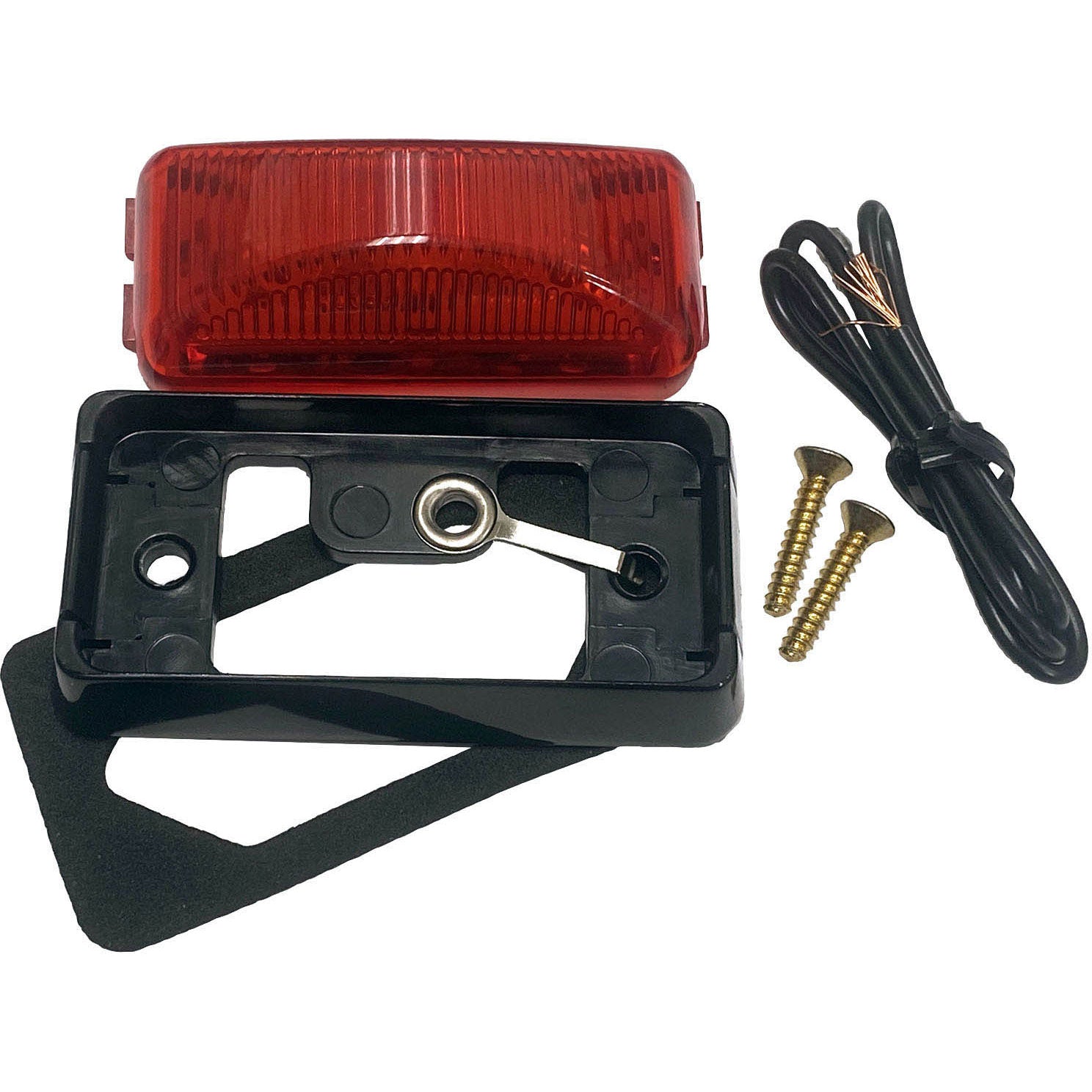 Anderson V203BKR LED Sealed Clearance/ Side Marker Light Assembly w/Chrome Bracket, Red