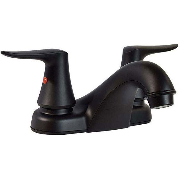 Valterra PF222706 Catalina™ Two Handle 4" Lavatory Faucet Hi-Rise Spout, Matte Black