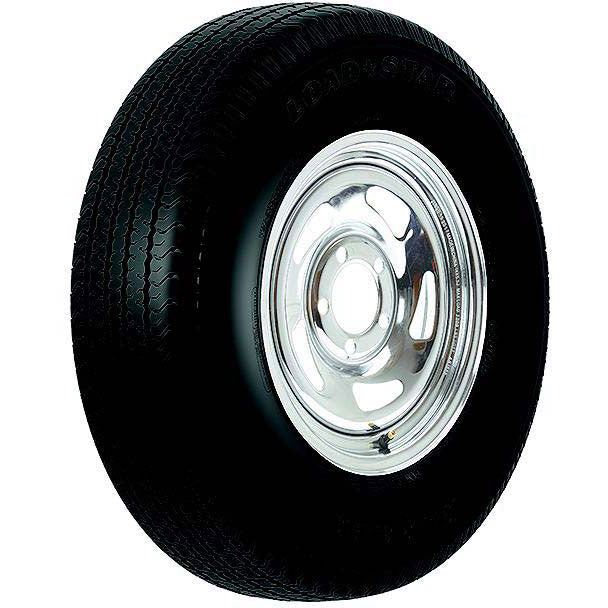 Loadstar ST Radial Tire and Wheel (Rim) Assembly Directional ST185/80R-13 5 Hole C Ply