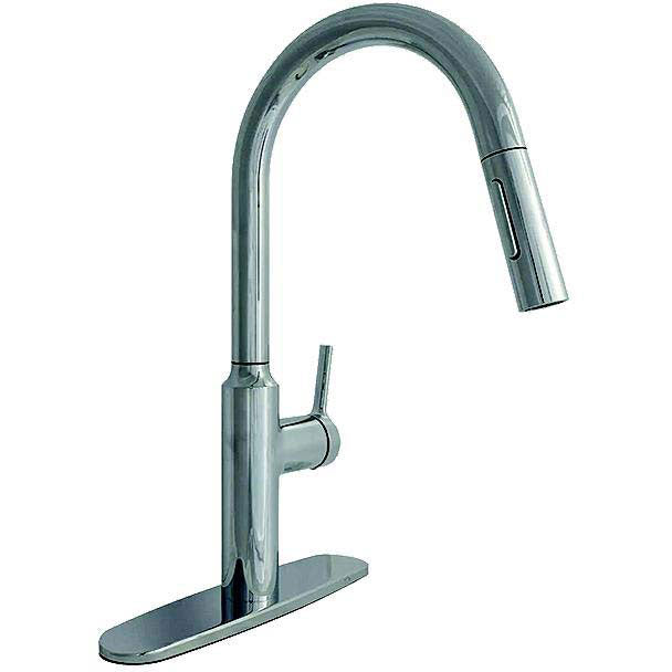 800-PF231365 8" Premium Slimline Single Handle Pull Down Kitchen Faucet, Chrome