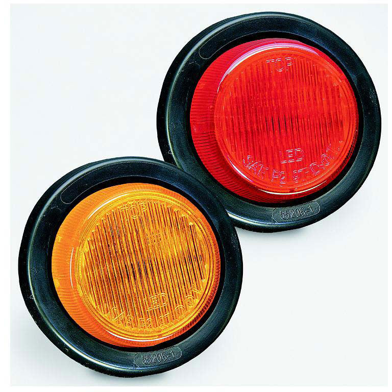 Bargman 4130001 Waterproof/Side Marker Sealed Clearance Light, 2" Round, Red