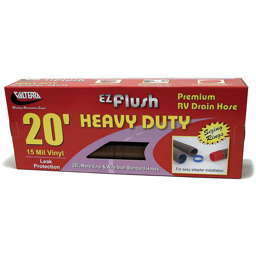Valterra D04-0040 Bronze E-Z Flush Heavy Duty 3" x 20' RV Drain Hose